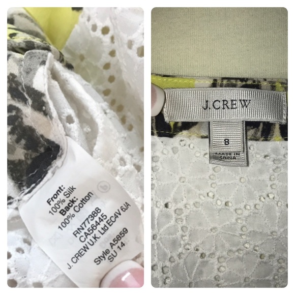 J.Crew Sleeveless drapey top in photo floraleyelet - Picture 7 of 8